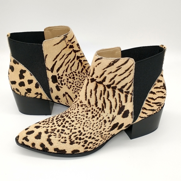 Chinese Laundry Finn Pony Ankle Boots Leopard - Picture 3 of 9